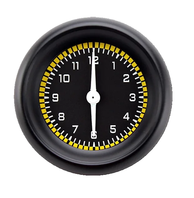 AutoCross Yellow 2-1/8" Clock