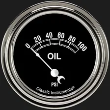 Traditional 2-5/8" Oil Pressure Gauge image 1