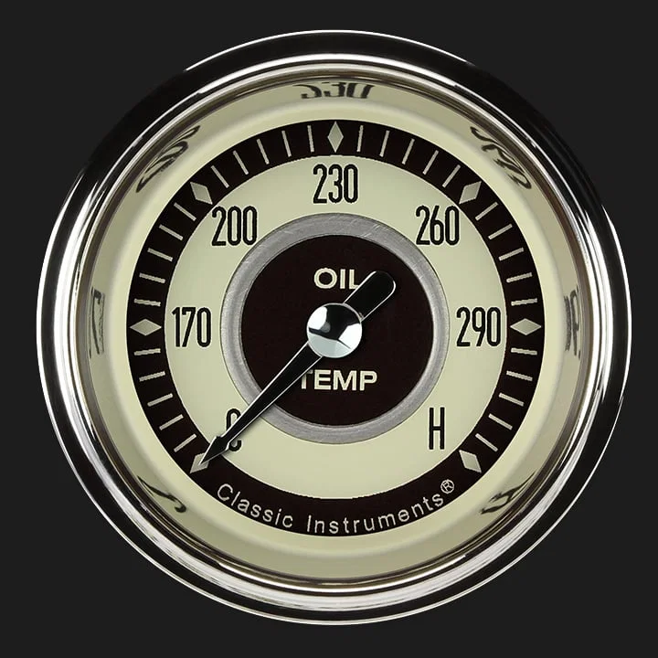Nostalgia VT 2-1/8" Oil Temperature Gauge