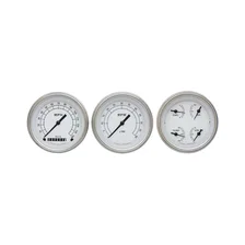White 3" Speedo/Quad/Tach-GM image 1