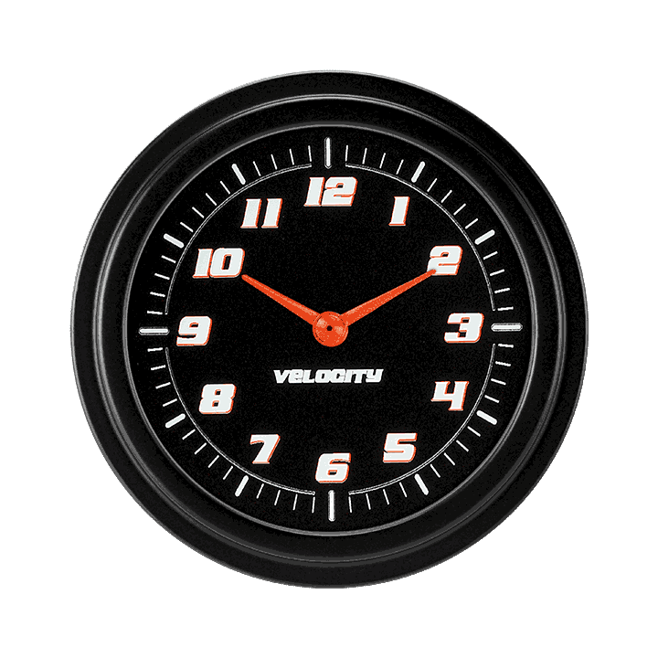 Velocity Black 2-5/8" Clock