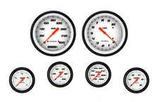 Velocity White Six Gauge Set image 1