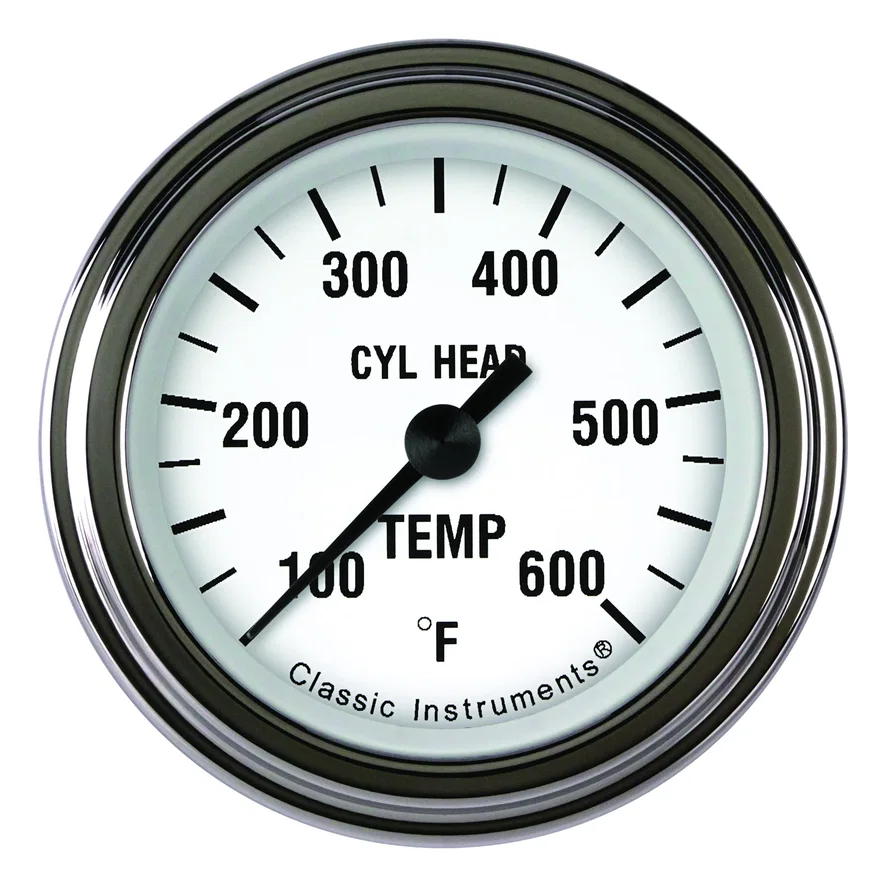 White Hot 2-1/8" Cylinder Head Tempature Gauge