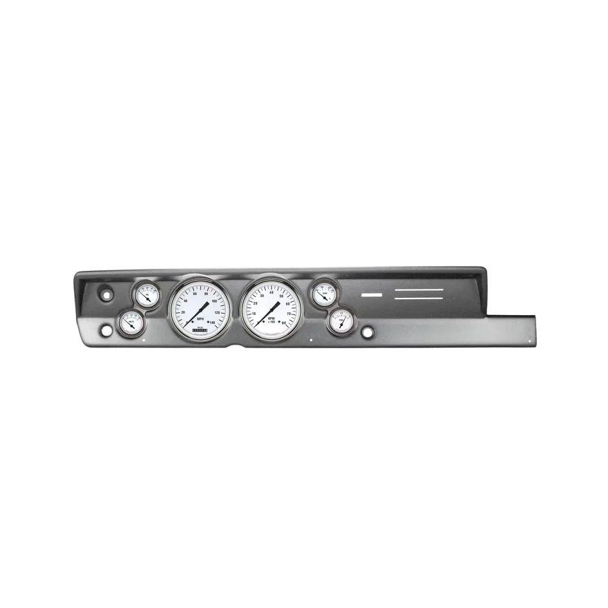 1967-69 Plymouth Barracuda White Hot Six Gauge Set Mopar