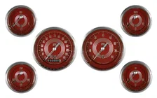 V8 Red Steelie Six Gauge Set image 1