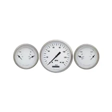 White Hot 5" Speedometer with Two 3" Gauges GM image 1