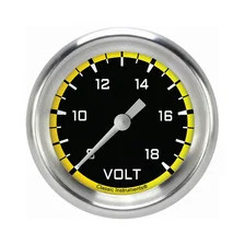Autocross Yellow 2-5/8" Volt Gauge image 1