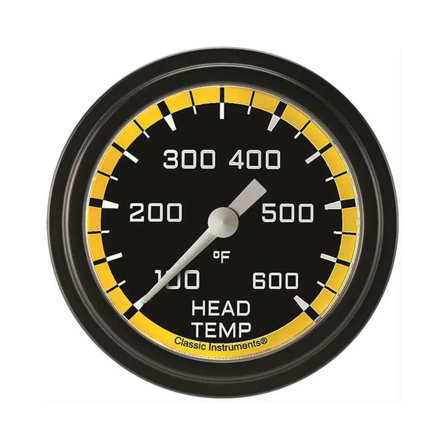 Autocross Yellow 2-5/8" Cylinder Head Tempature Gauge
