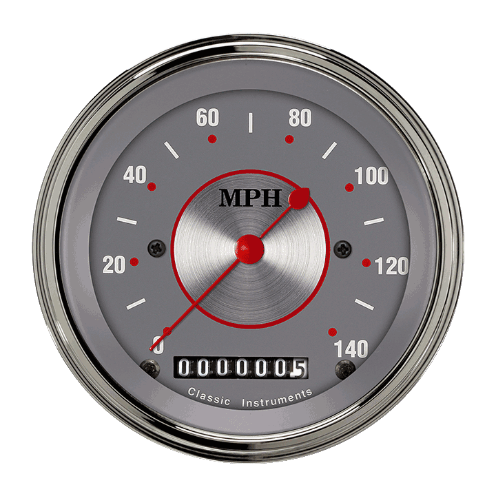 Silver Series 3-3/8" Speedometer Gauge