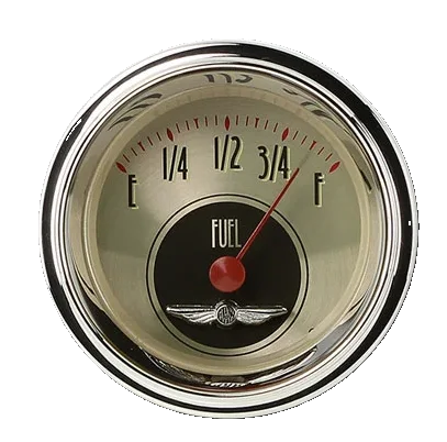 All American Nickel 2-1/8" Fuel Level Gauge