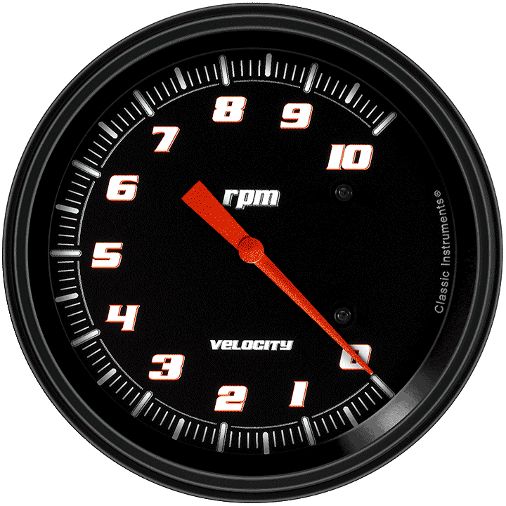 Velocity Black 5" Tachometer Gauge (10K)