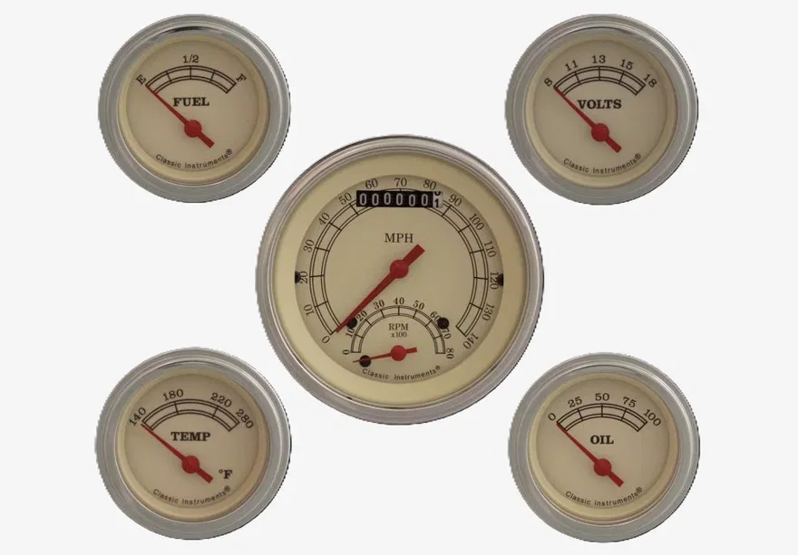 Vintage 3" Ultimate With 2-1/8" Fuel/Temp/Volt/Oil GM