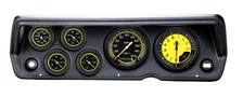 1970-76 Duster AutoCross Yellow Full Sweep Six Gauge Set image 1