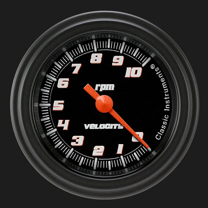 Velocity Black 2-1/8" Tachometer Gauge