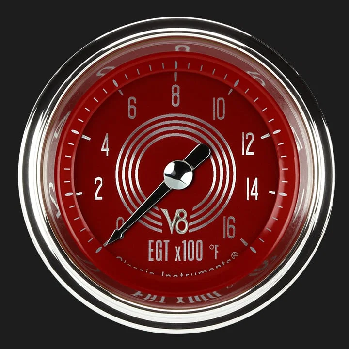 V8 Red Steelie 2-1/8" Pyrometer FS