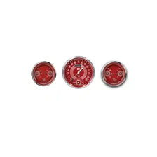 V8 Red Steelie Three Gauge Set image 1