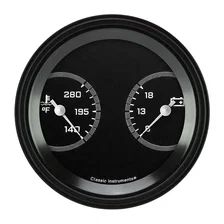 AutoCross Gray 3-3/8" Temperature & Volt Dual Gauge image 1