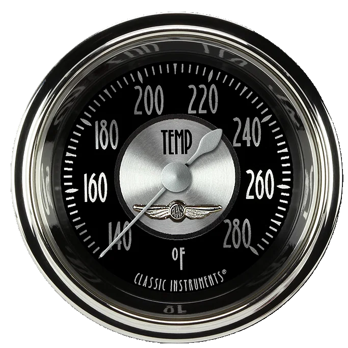 All American Trad. 2-1/8" Full Sweep Water Temp Gauge