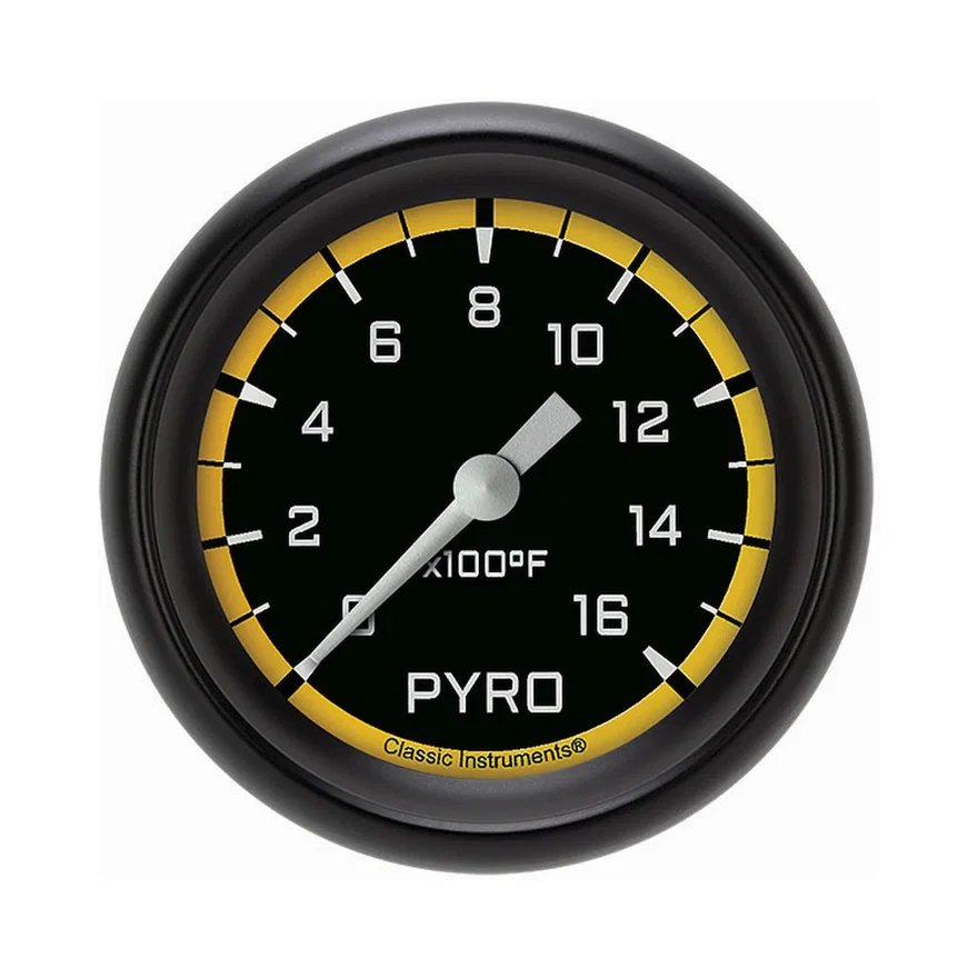 Autocross Yellow 2-5/8" Exhaust Gas Tempature Gauge