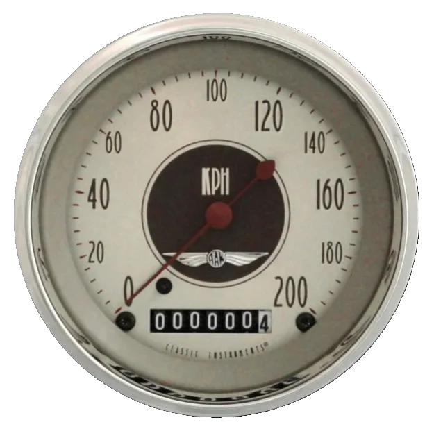 All American Nickel 3-3/8" Speedometer Gauge