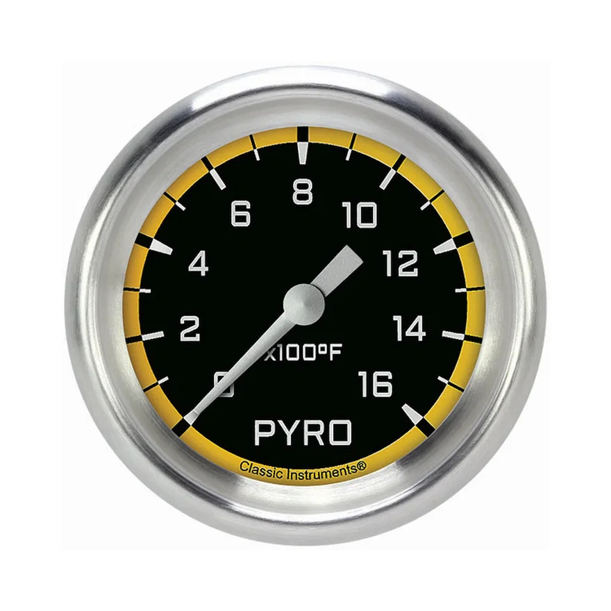Autocross Yellow 2-5/8" Exhaust Gas Tempature Gauge