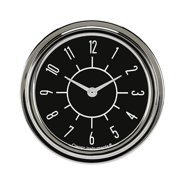 6-Pack Matching Black 2-5/8" Clock
