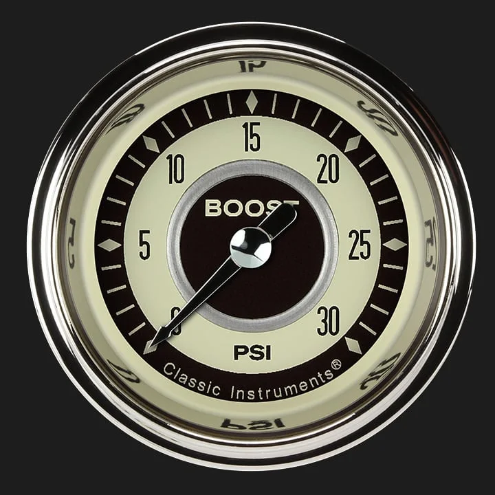 Nostalgia VT 2-1/8" Boost Gauge (30 PSI)