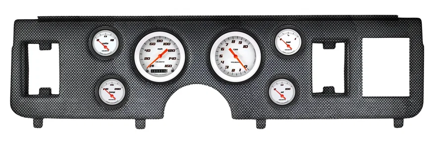 1979-86 Mustang Velocity White 6 Gauge Set Ford
