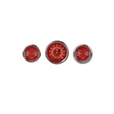 V8 Red Steelie Three Gauge Set image 1