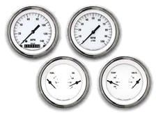 White Hot 3" Speedo/Tach/2 Duals-GM image 1
