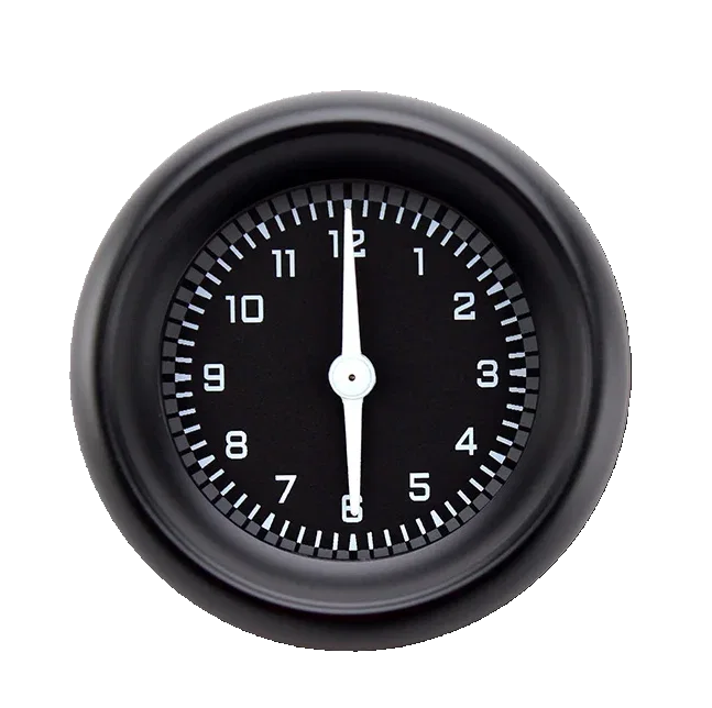 AutoCross Gray 2-1/8" Clock
