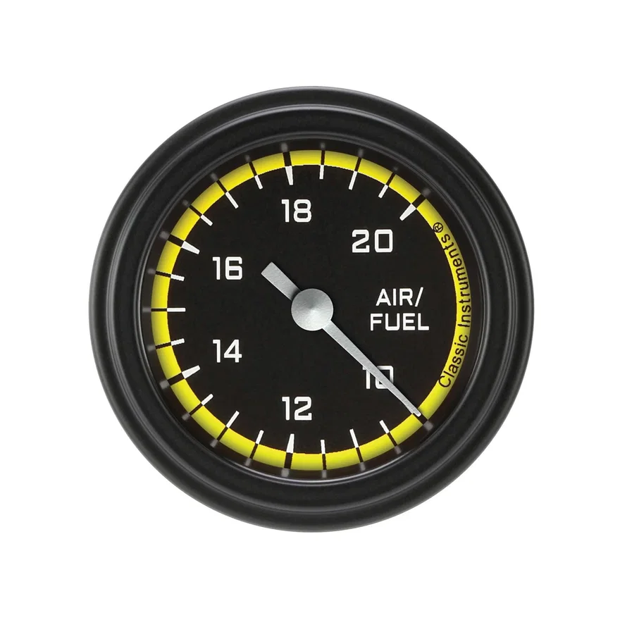 Autocross Yellow 2-1/8" Air Fuel Ratio Gauge