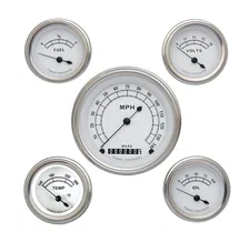 White Five Gauge Set image 1
