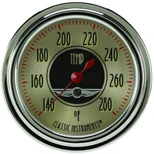 All American Nickel 2-5/8" Full Sweep Water Temp Gauge image 1