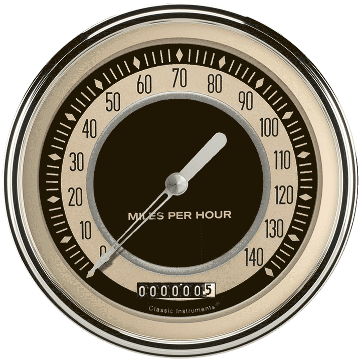 Nostalgia VT 4-5/8" Speedometer Gauge