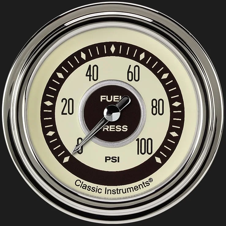 Nostalgia VT 2-5/8" Fuel Pressure Gauge (100 PSI)