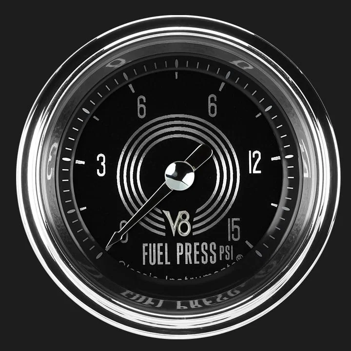 V8 Speedster 2-1/8" Fuel Pressure Gauge (15 PSI)