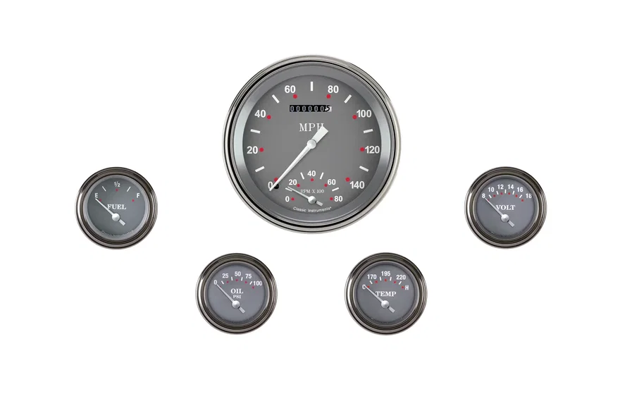 SG 5" Speedo/Tach With 2-1/8" Fuel/Oil/Temp/Volt GM