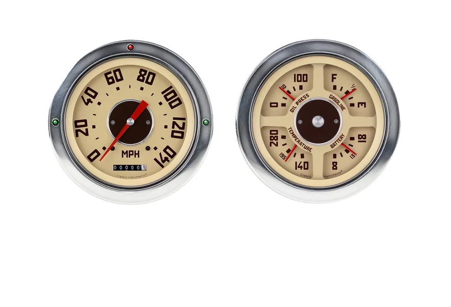 1954-55 GMC Chevy Truck Speedo & Quad Gauge Set LS