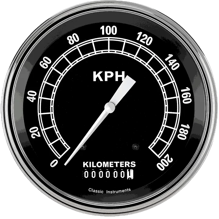 Traditional 3" Speedometer Gauge (200 KPH)