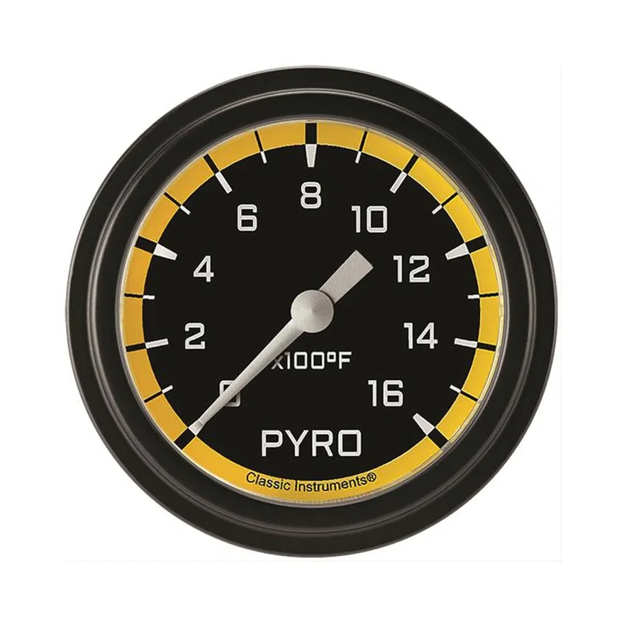 Autocross Yellow 2-5/8" Exhaust Gas Tempature Gauge