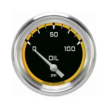 Autocross Yellow 2-5/8" Oil Pressure Gauge image 1