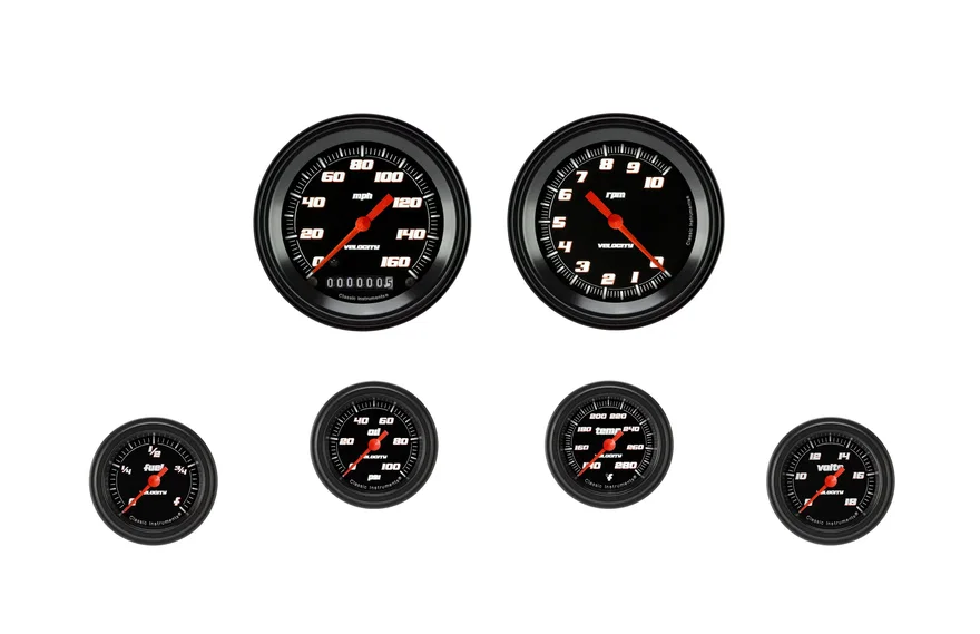 Velocity Black Six Gauge Set