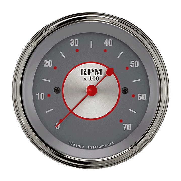 Silver Series 3" Tachometer Gauge (7000 RPM)