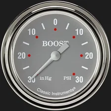 Silver Gray 2-5/8" Boost/Vac Gauge image 1