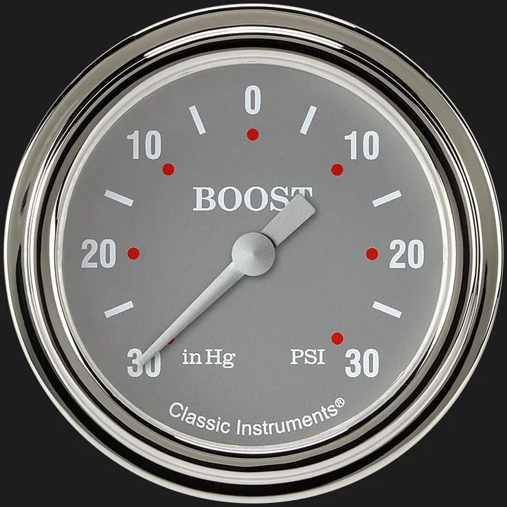 Silver Gray 2-5/8" Boost/Vac Gauge