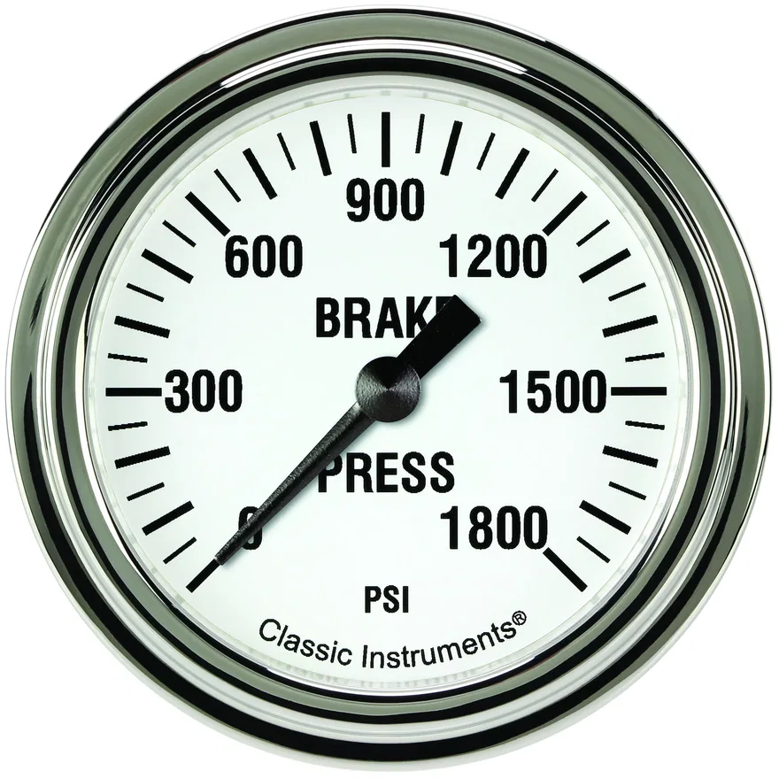 White Hot 2-5/8" Brake Pressure Gauge