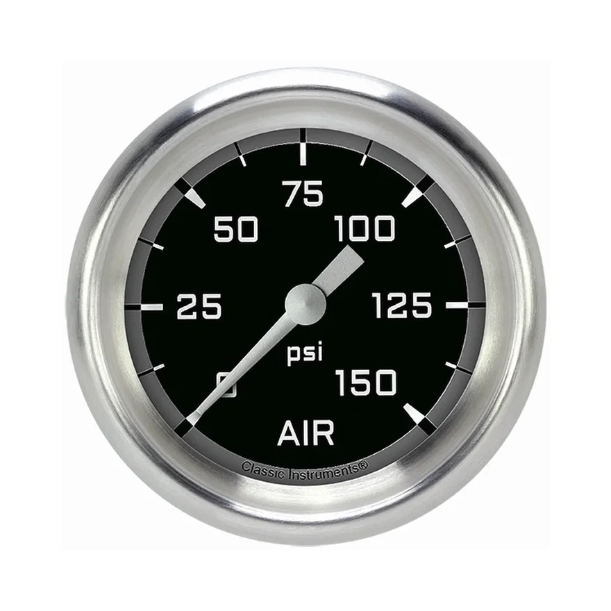 Autocross Gray 2-5/8" Air Pressure Gauge