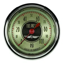 All American Nickel 2-1/8" Fuel Pressure Gauge (100 PSI) image 1
