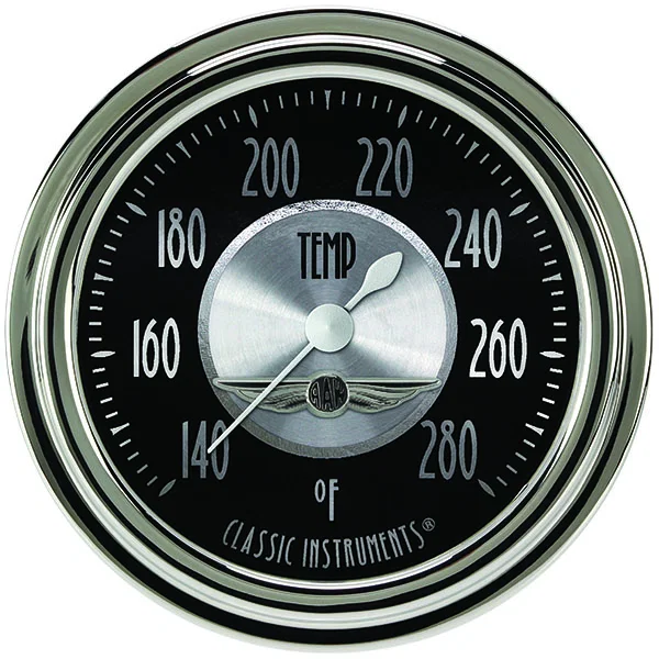 All American Trad. 2-5/8" Full Sweep Water Temp Gauge